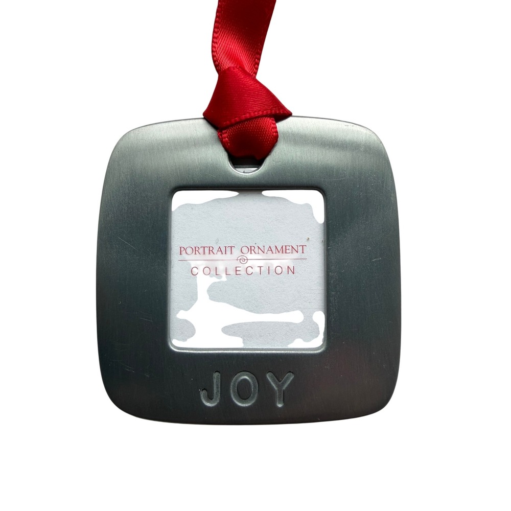 VTG Gloria Duchin Portrait Ornament Pewter "Joy" Photo Frame